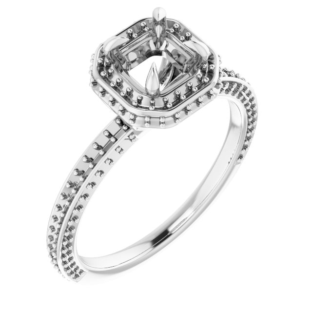 Hidden Halo-Style Engagement Ring