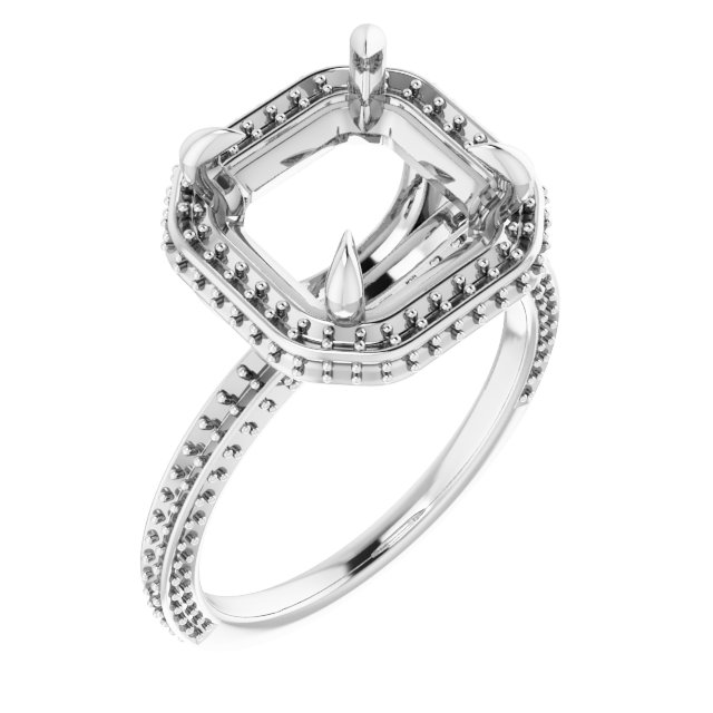 Hidden Halo-Style Engagement Ring