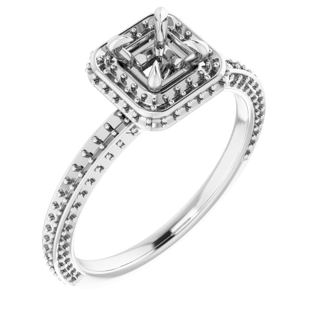 Hidden Halo-Style Engagement Ring