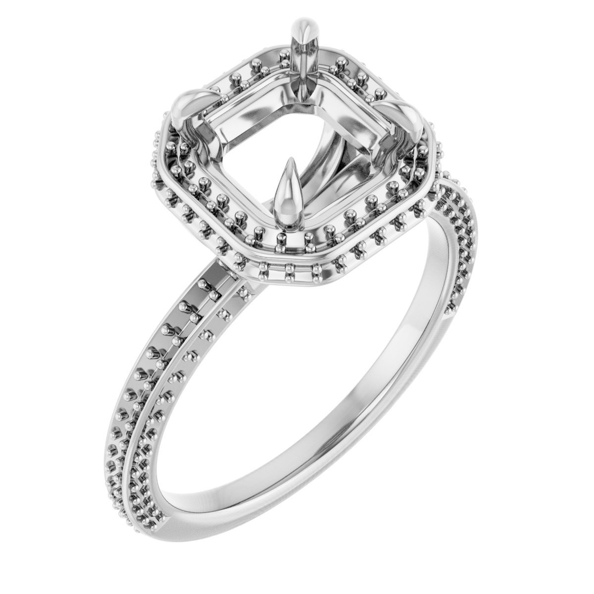 Hidden Halo-Style Engagement Ring