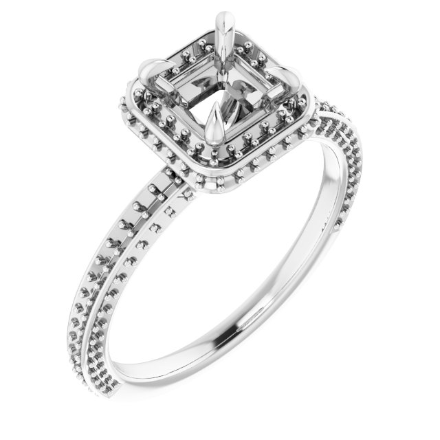 Hidden Halo-Style Engagement Ring