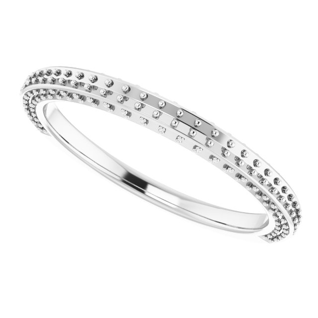 8 mm Square Wedding Band Mounting view 5