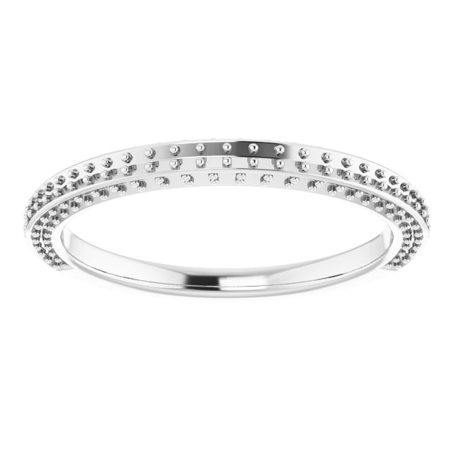 8 mm Square Wedding Band Mounting view 3