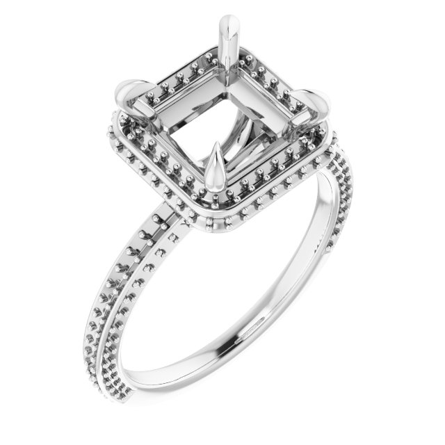 Hidden Halo-Style Engagement Ring