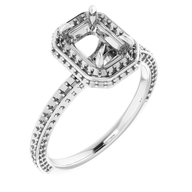 Hidden Halo-Style Engagement Ring