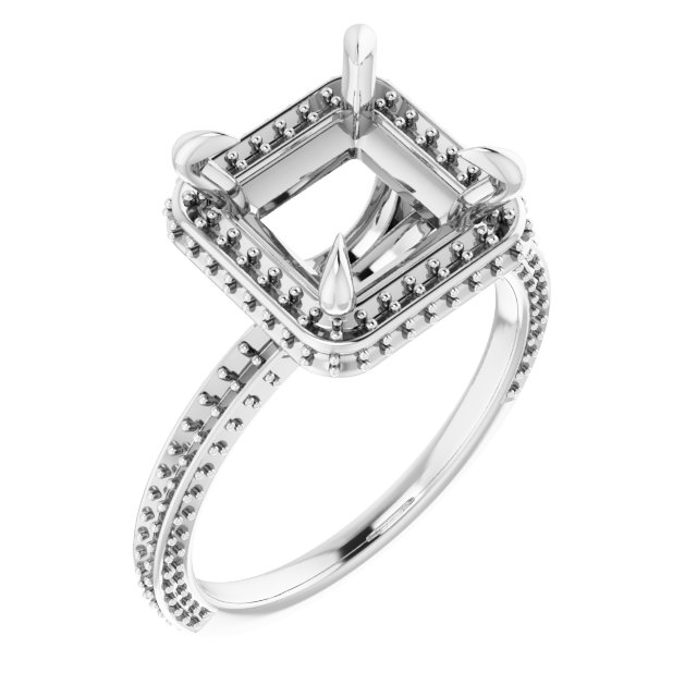 Hidden Halo-Style Engagement Ring