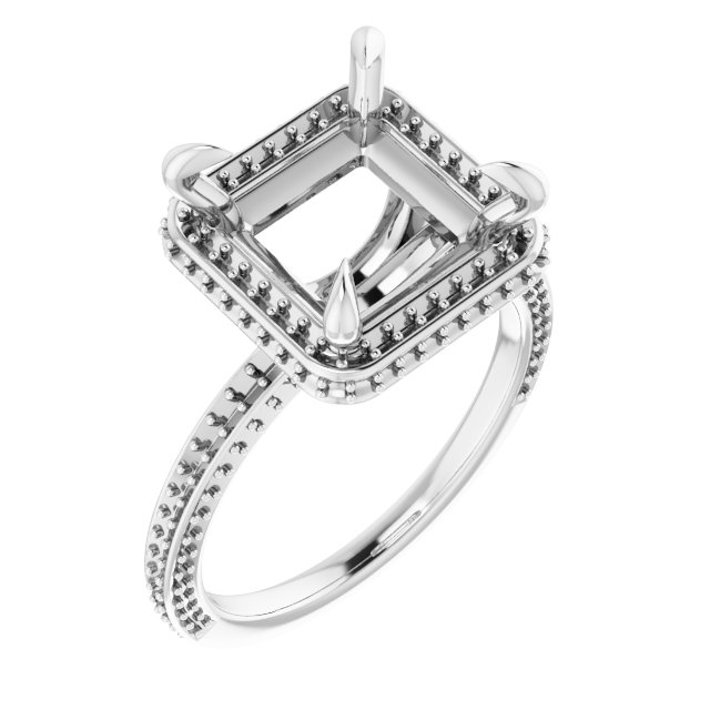 Hidden Halo-Style Engagement Ring
