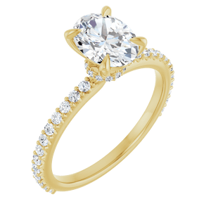 accented solitaire engagement ring