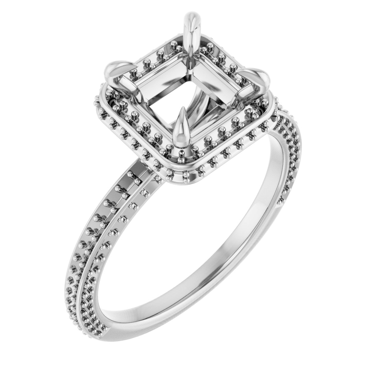 Hidden Halo-Style Engagement Ring