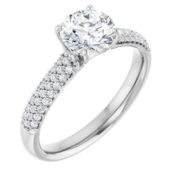 Pavé Accented Engagement Ring