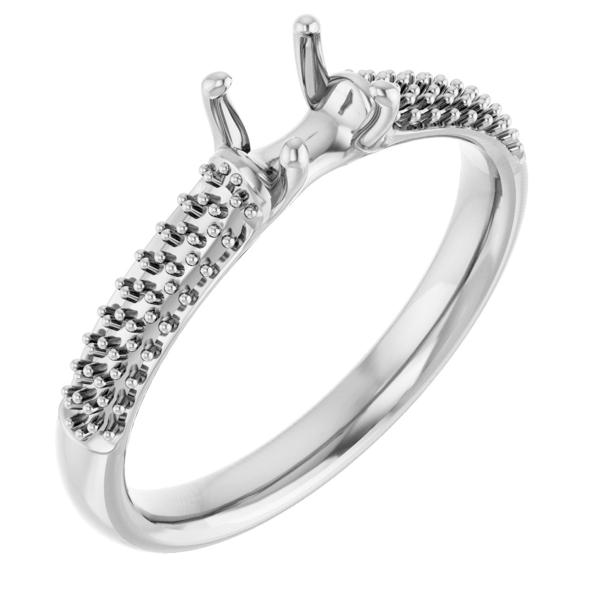 Pavé-Style Accented Engagement Ring