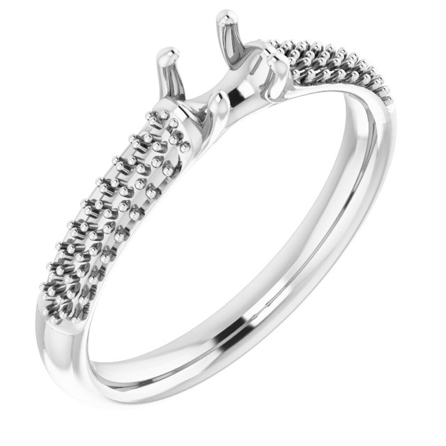Pavé-Style Accented Engagement Ring