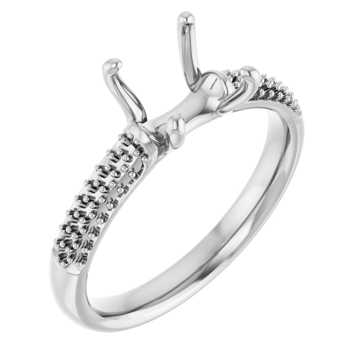 Pavé-Style Accented Engagement Ring