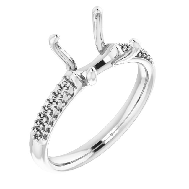 Pavé-Style Accented Engagement Ring