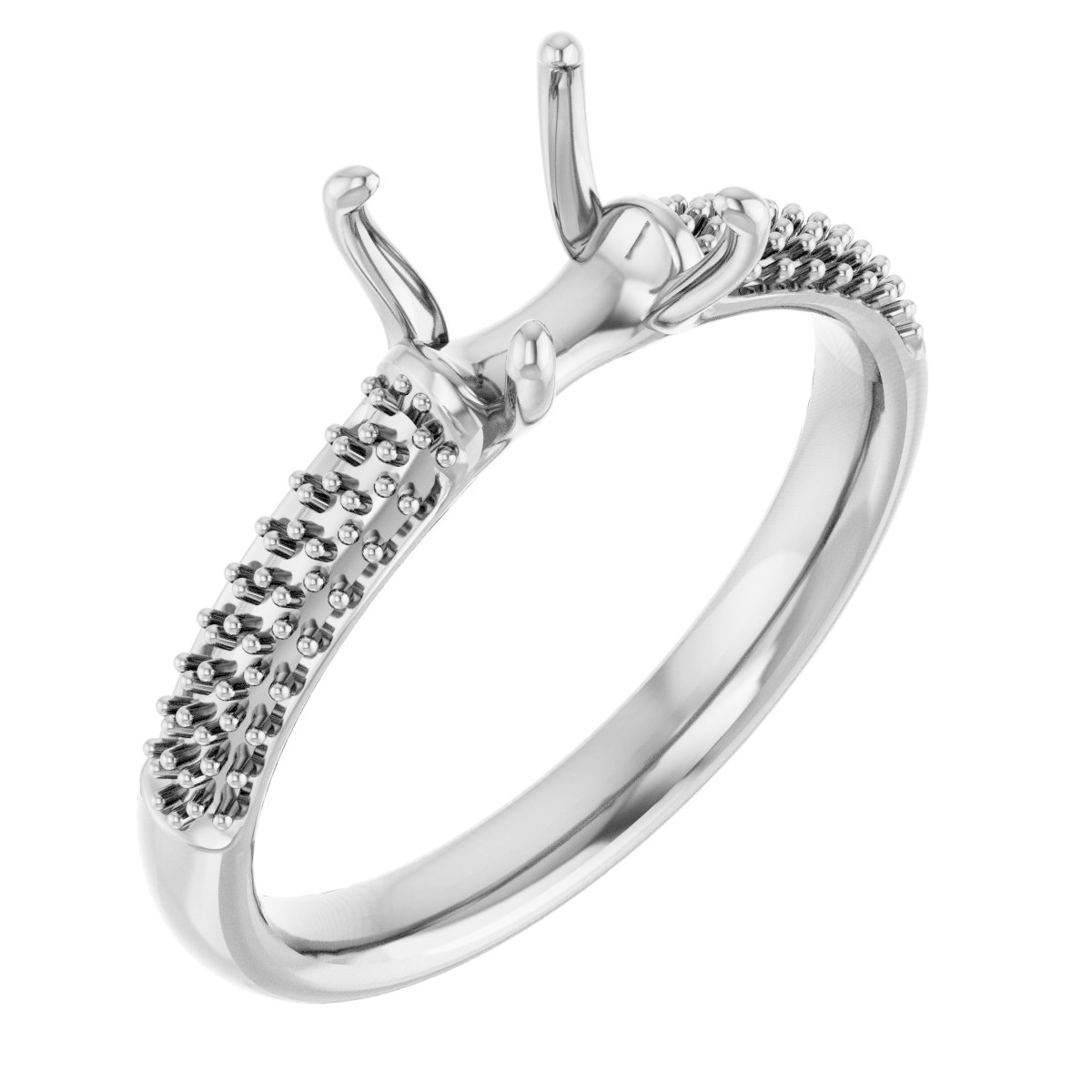 Pavé-Style Accented Engagement Ring