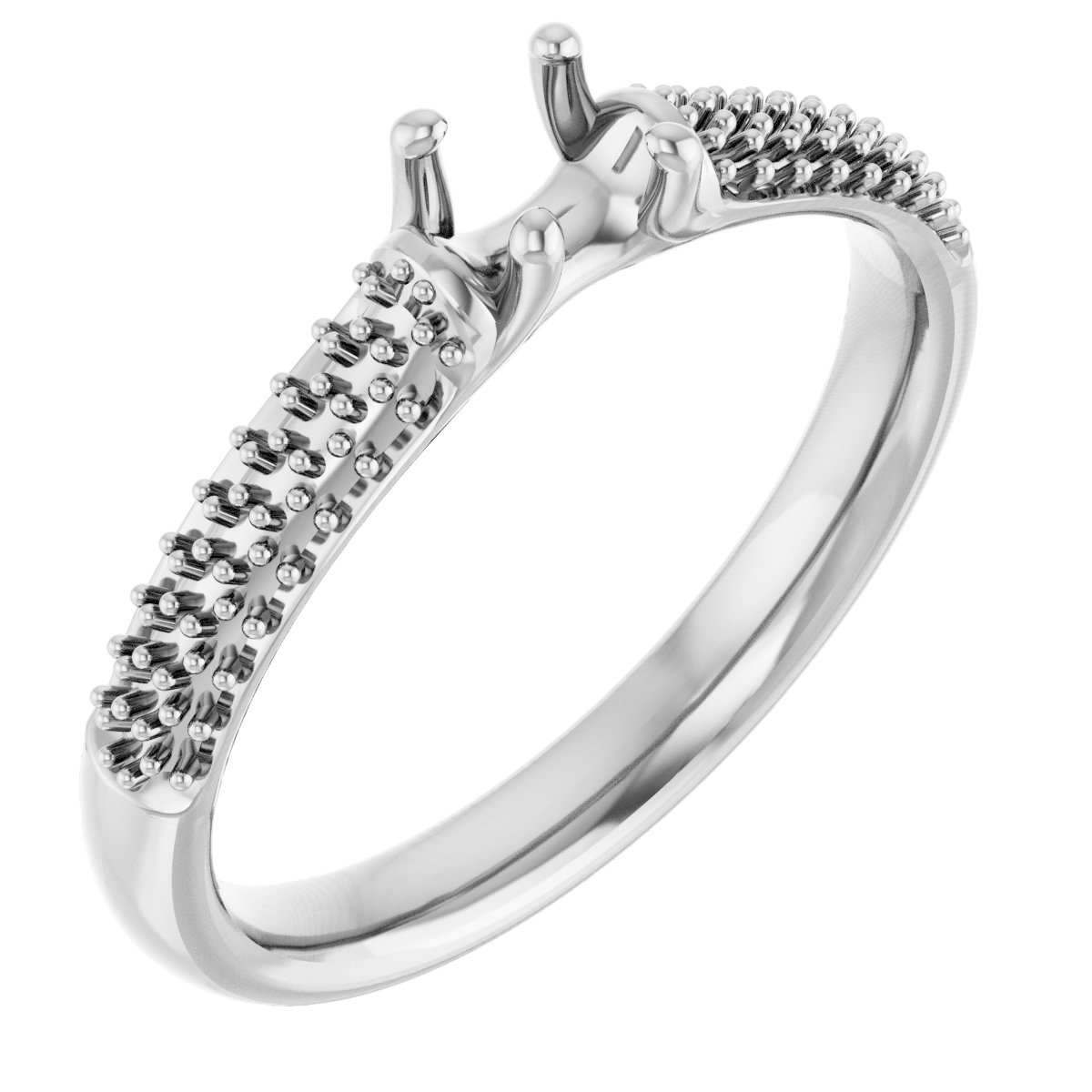 Pavé-Style Accented Engagement Ring