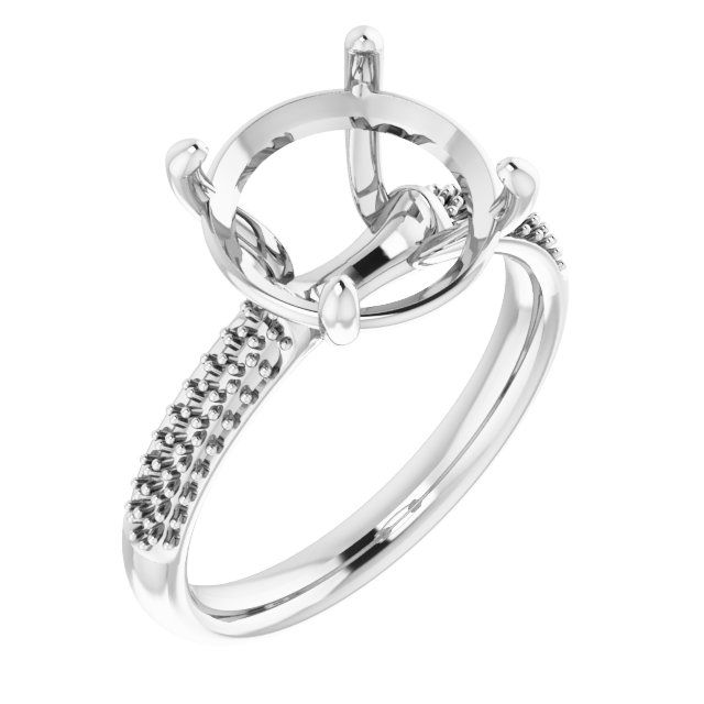 Pavé-Style Accented Engagement Ring