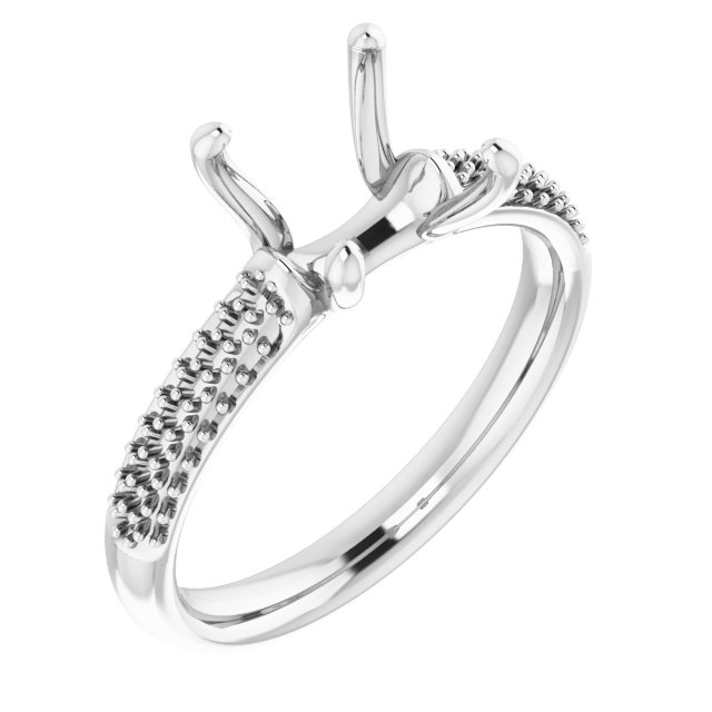 Pavé-Style Accented Engagement Ring