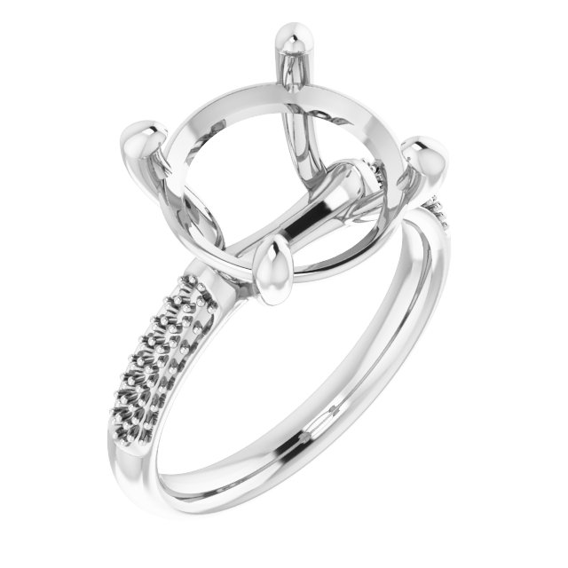 Pavé-Style Accented Engagement Ring