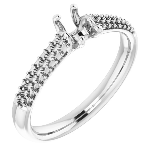 Pavé-Style Accented Engagement Ring