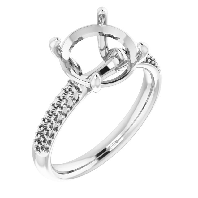 Pavé-Style Accented Engagement Ring