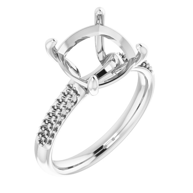 Pavé-Style Accented Engagement Ring