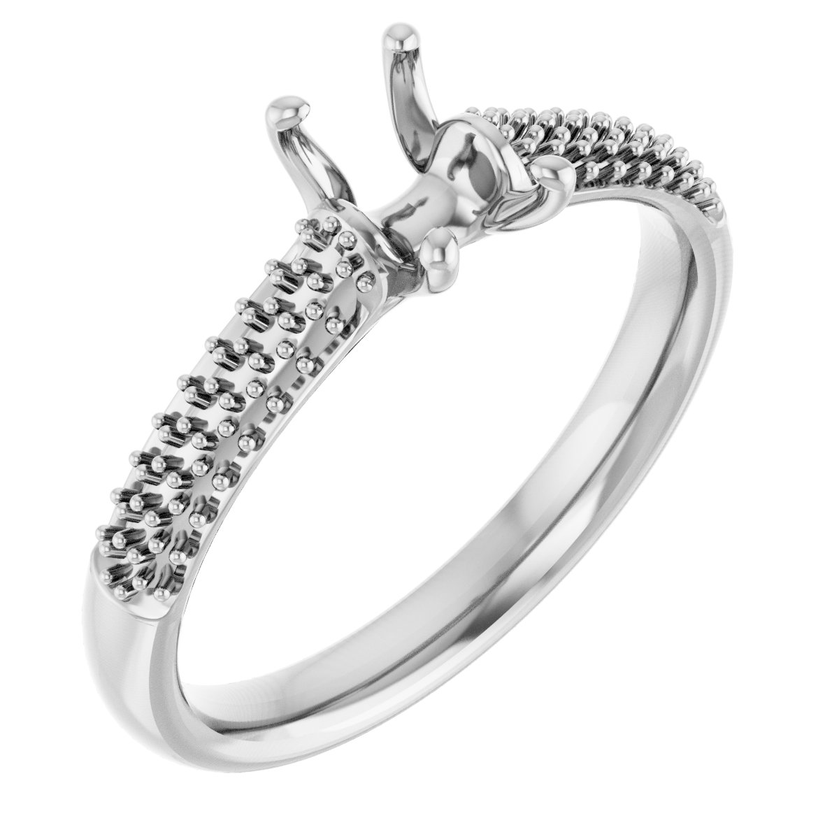Pavé-Style Accented Engagement Ring