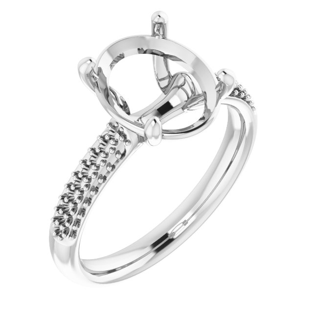 Pavé-Style Accented Engagement Ring
