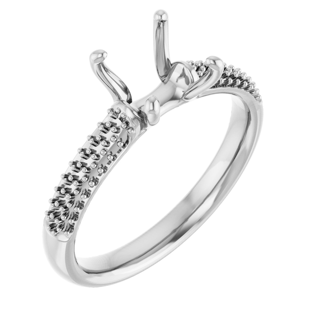 Pavé-Style Accented Engagement Ring