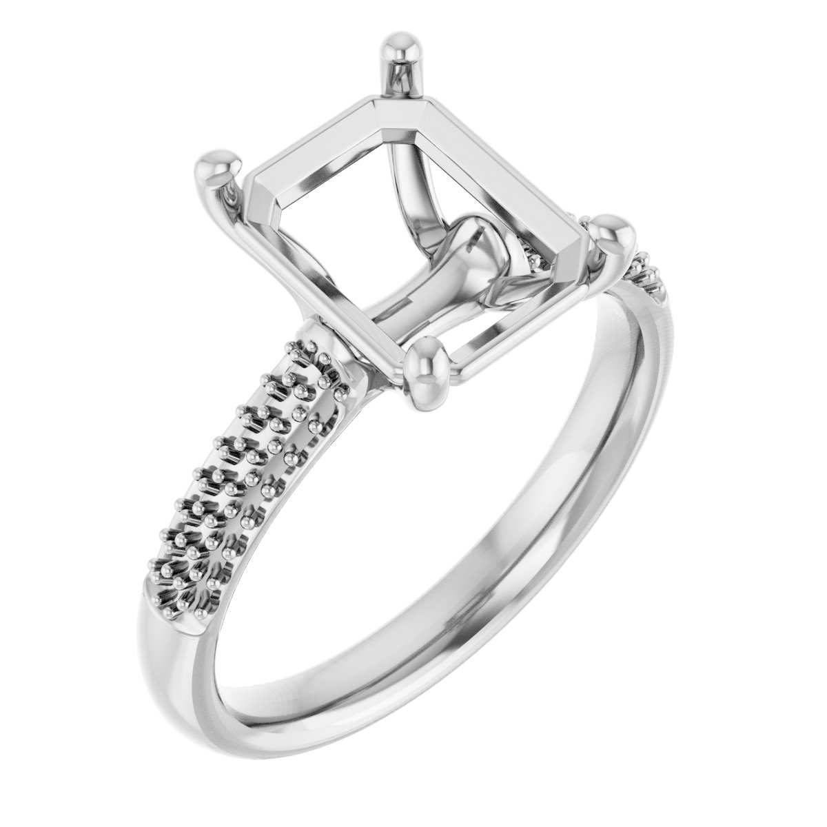 Pavé-Style Accented Engagement Ring