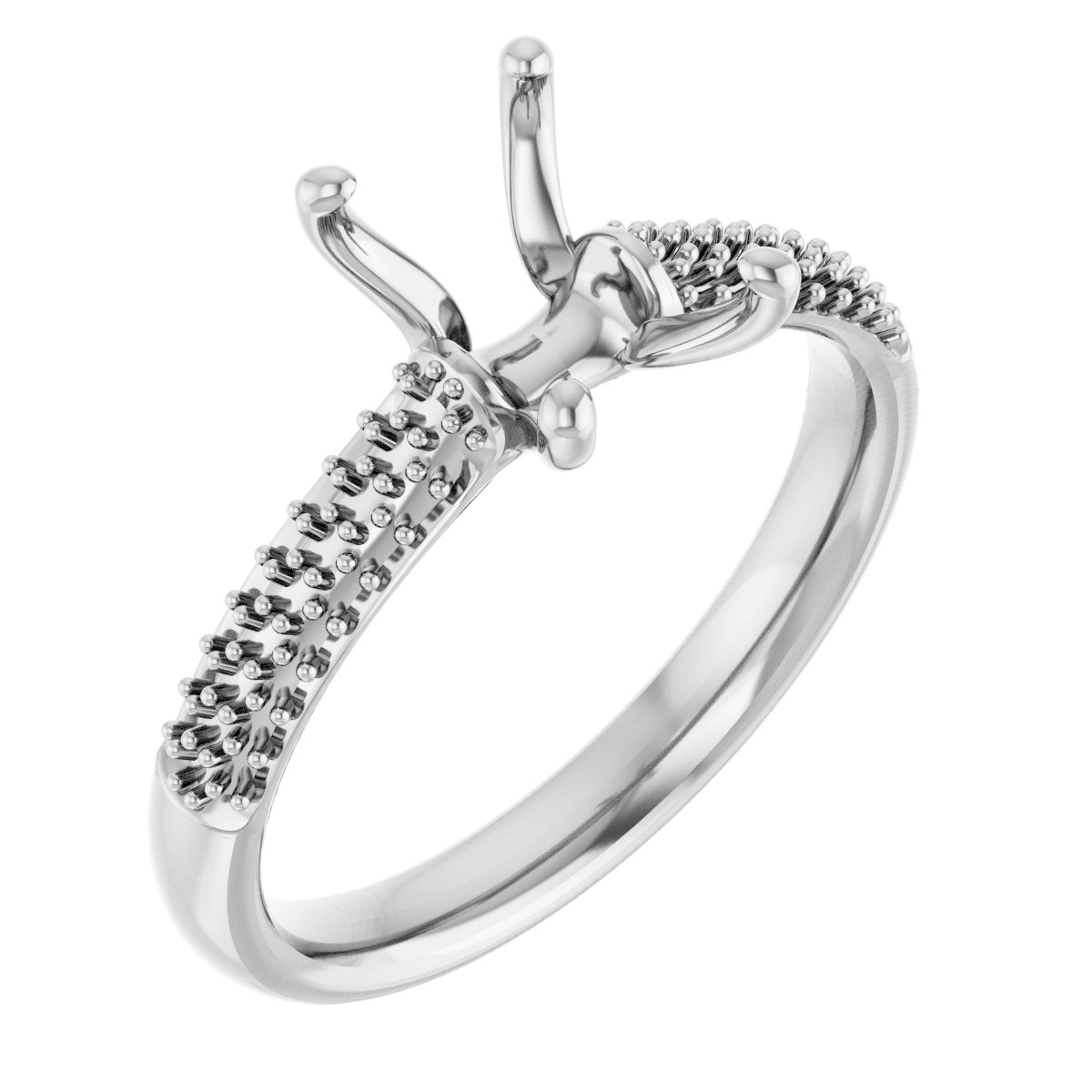 Pavé-Style Accented Engagement Ring