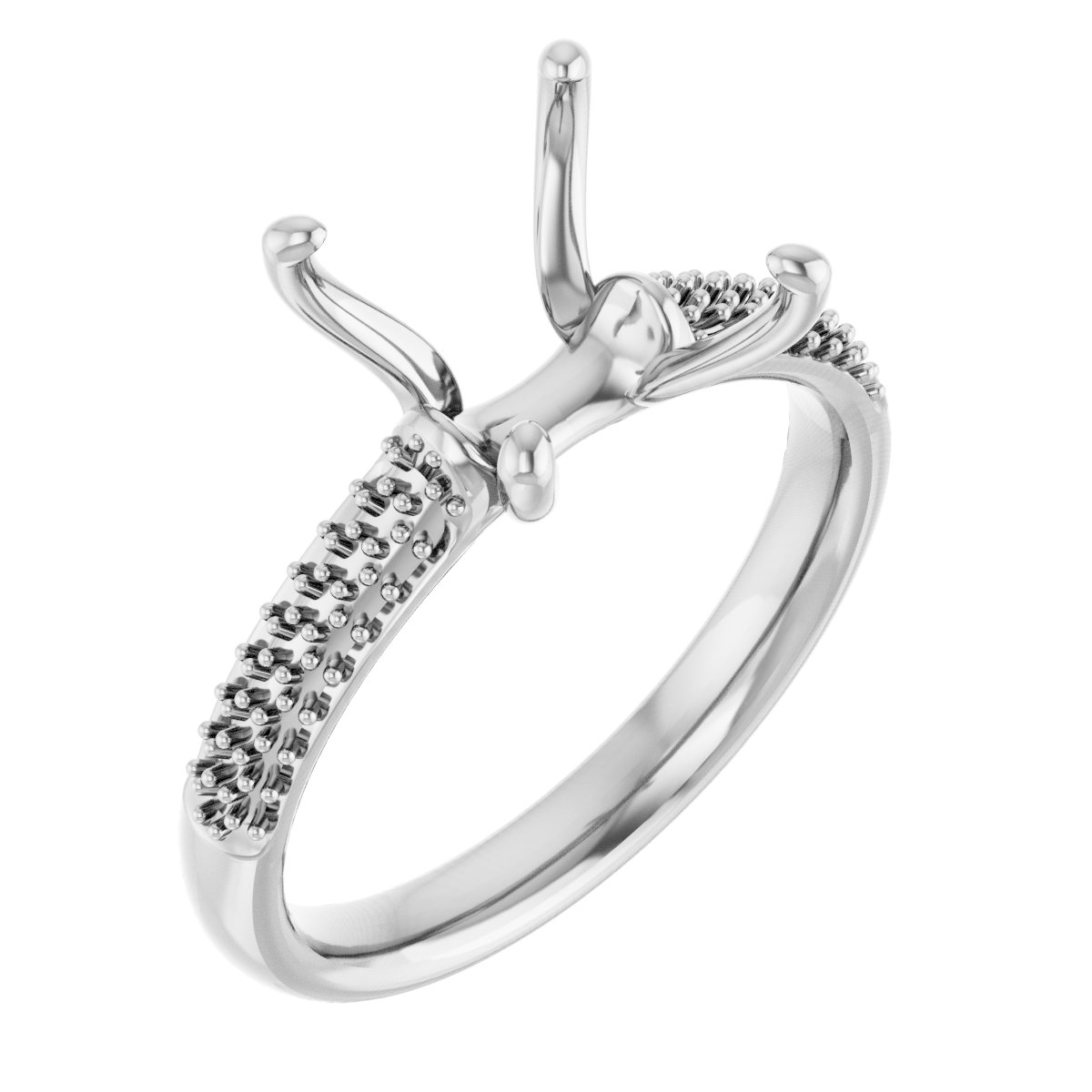 Pavé-Style Accented Engagement Ring