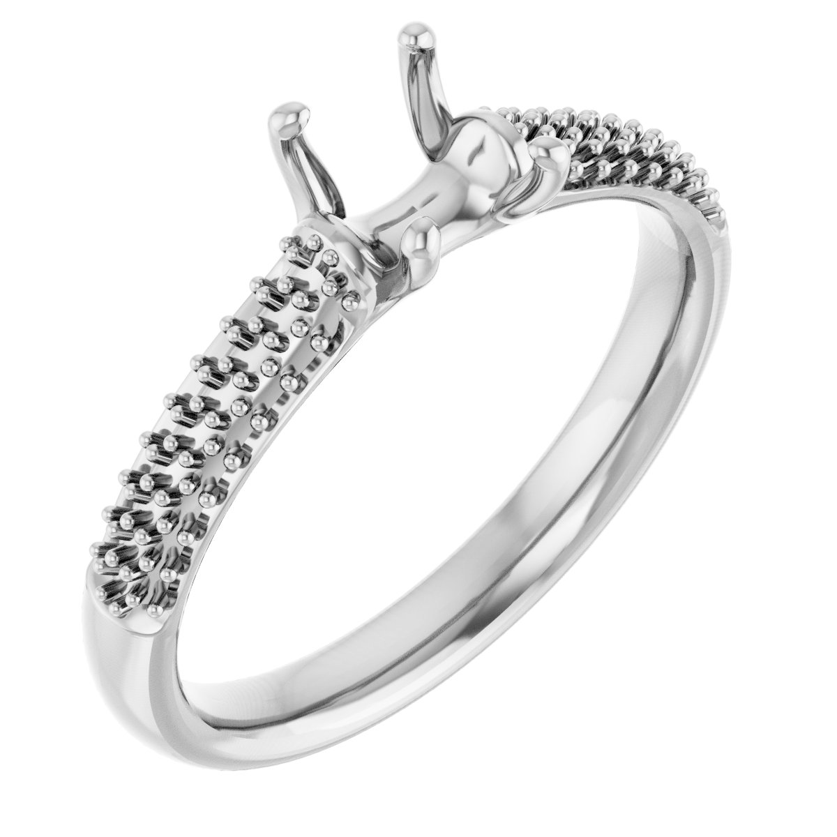 Pavé-Style Accented Engagement Ring