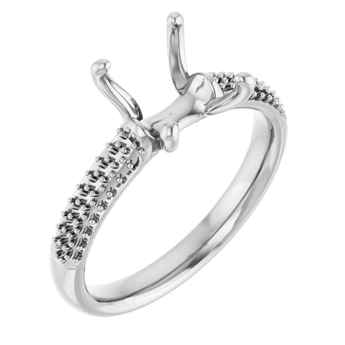 Pavé-Style Accented Engagement Ring