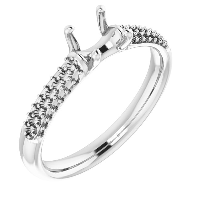 Pavé-Style Accented Engagement Ring