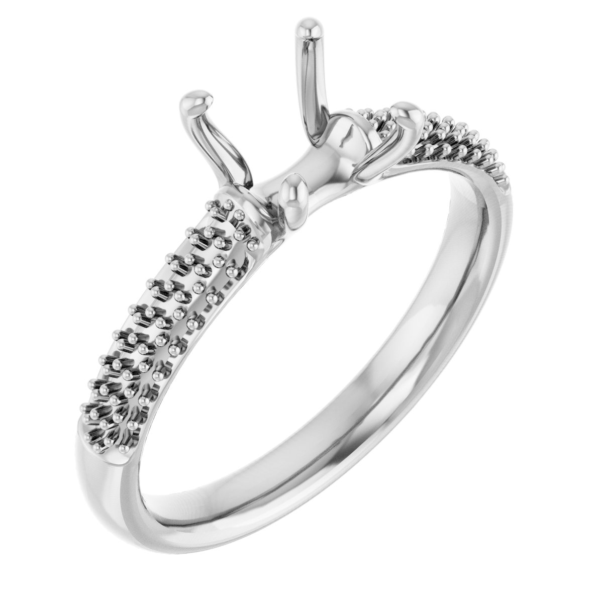Pavé-Style Accented Engagement Ring