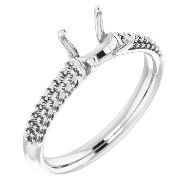 Pavé-Style Accented Engagement Ring