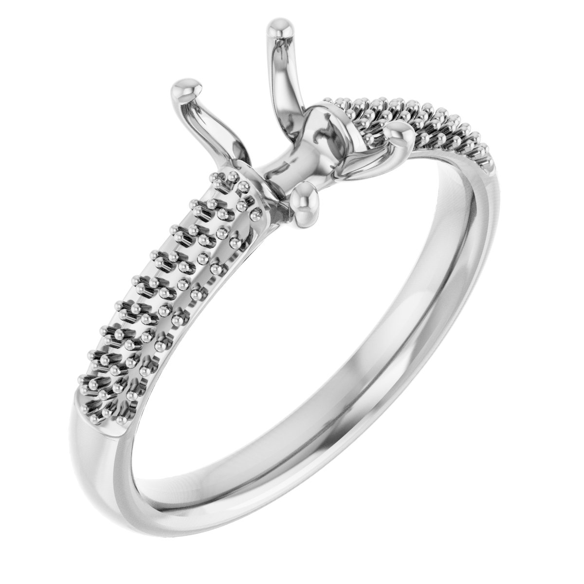Pavé-Style Accented Engagement Ring