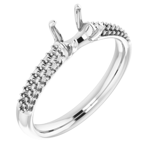 Pavé-Style Accented Engagement Ring