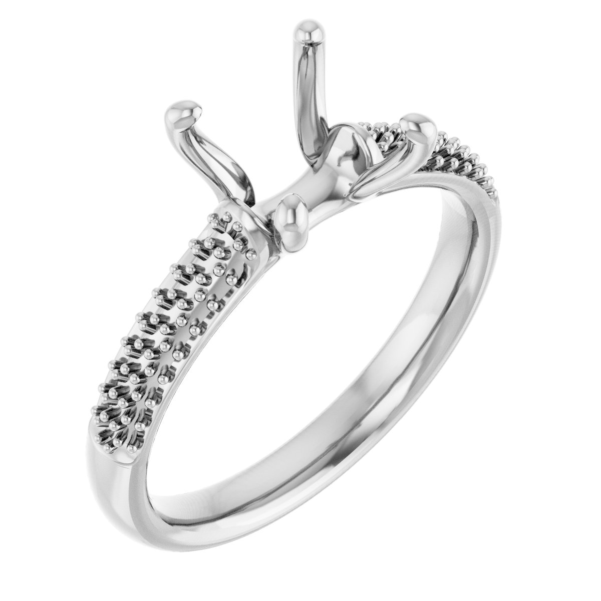 Pavé-Style Accented Engagement Ring