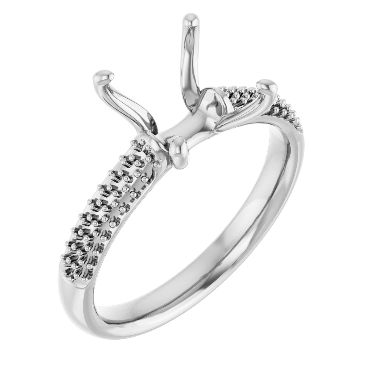 Pavé-Style Accented Engagement Ring