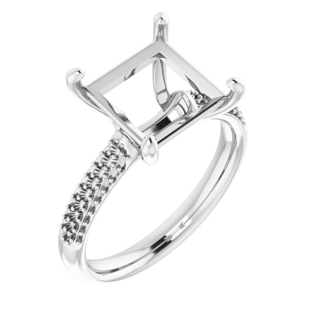 Pavé-Style Accented Engagement Ring