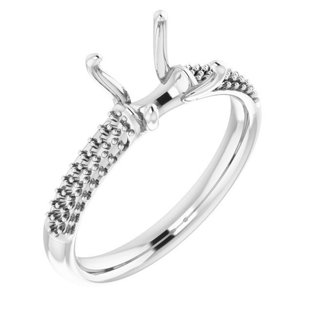 Pavé-Style Accented Engagement Ring