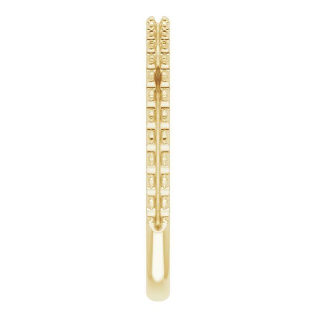 14K Yellow French-Set Matching Natural Diamond Band-4