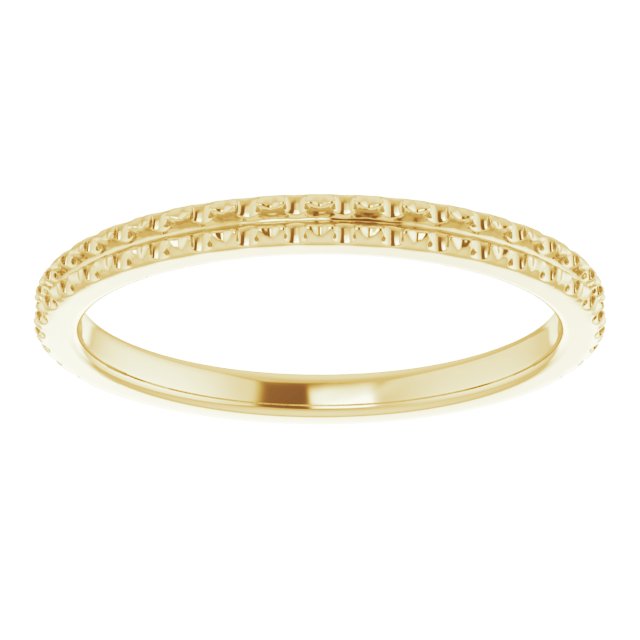 14K Yellow French-Set Matching Natural Diamond Band-3