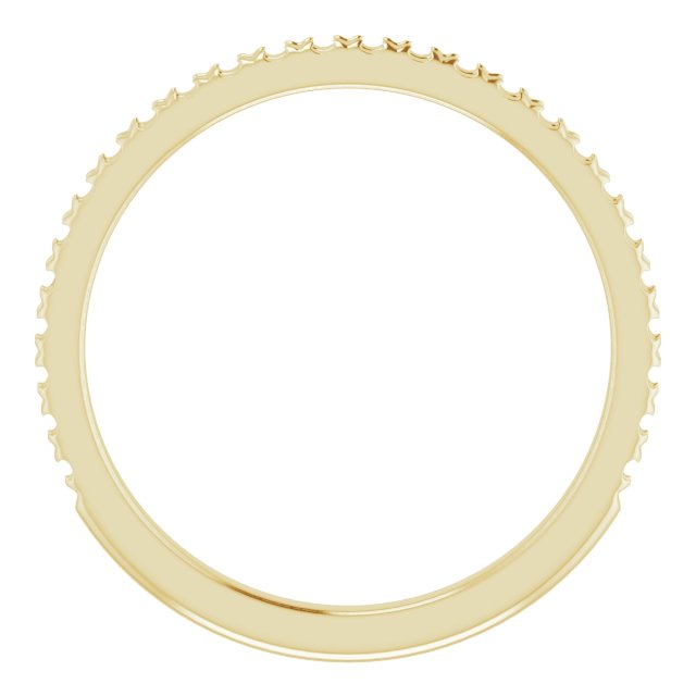 14K Yellow French-Set Matching Natural Diamond Band-2