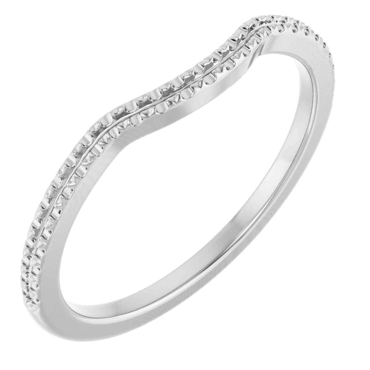 14K White .125 CTW Diamond Contour Band Ref 14193413