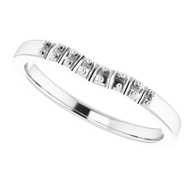 Band Mounting for 8 mm Square Ring view 5
