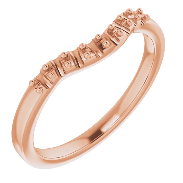 Contoured rose gold deals wedding band