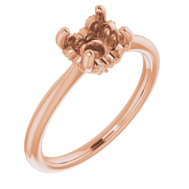 Accented Vintage-Inspired Engagement Ring or Band